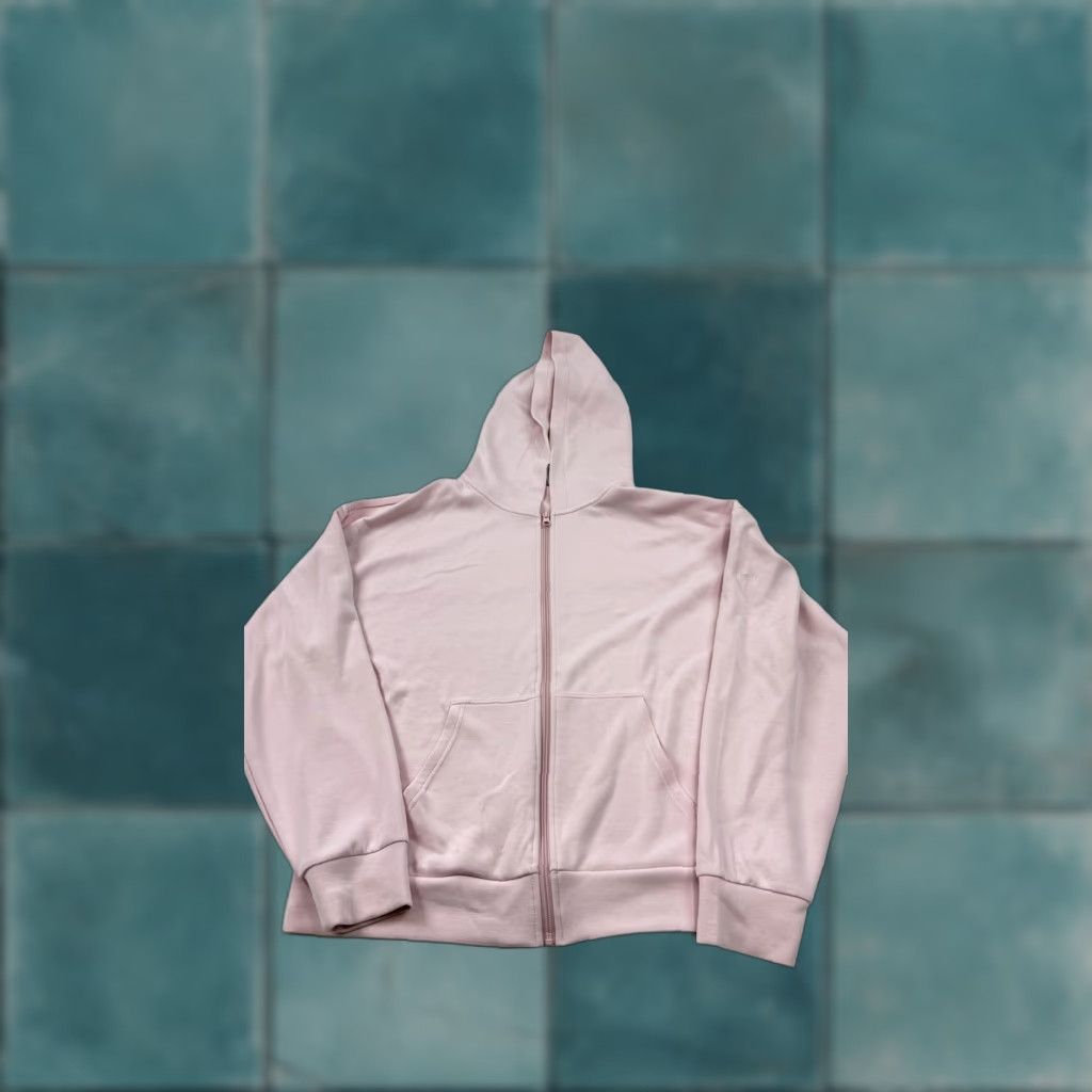 Vintage BTTRM Hoodie Womens Large Pink Modal Blend Full Zip Logo Sweatshirt Jacket Size L / US 10 / IT 46 - 1 Thumbnail