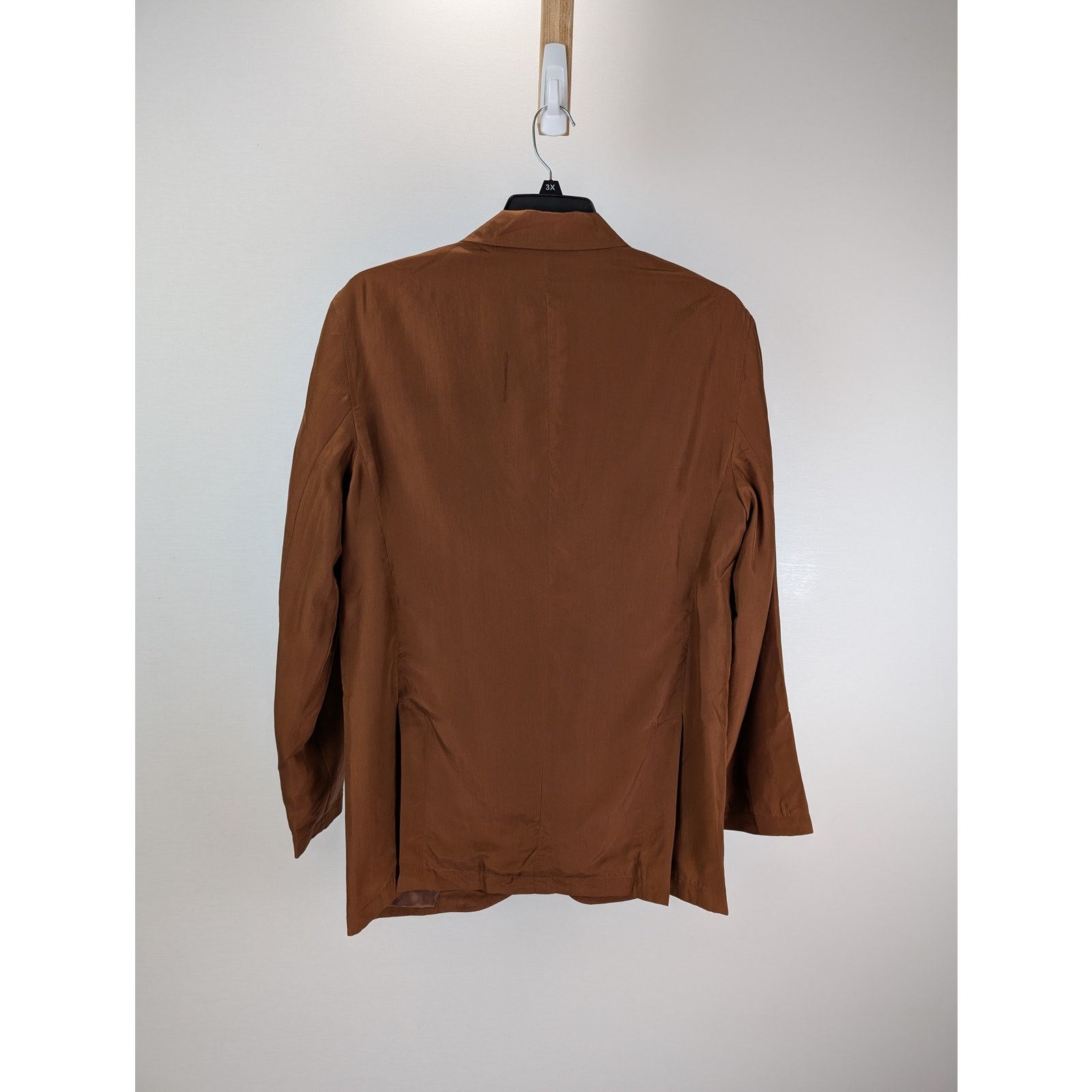 Gant o1rshd1 CC20 Relaxed Silk Suit Blazer Jacket in Cognac Brown Size US S / EU 44-46 / 1 - 9 Thumbnail