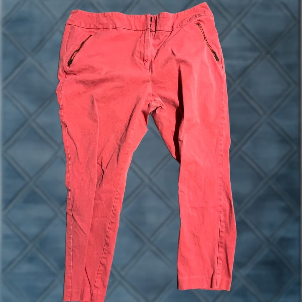 Loft VINTAGE LOFT Pink Dress Pants Curvy Skinny Ankle Women’s 16 Pockets Size 38" / US 16 / IT 52 - 1 Thumbnail