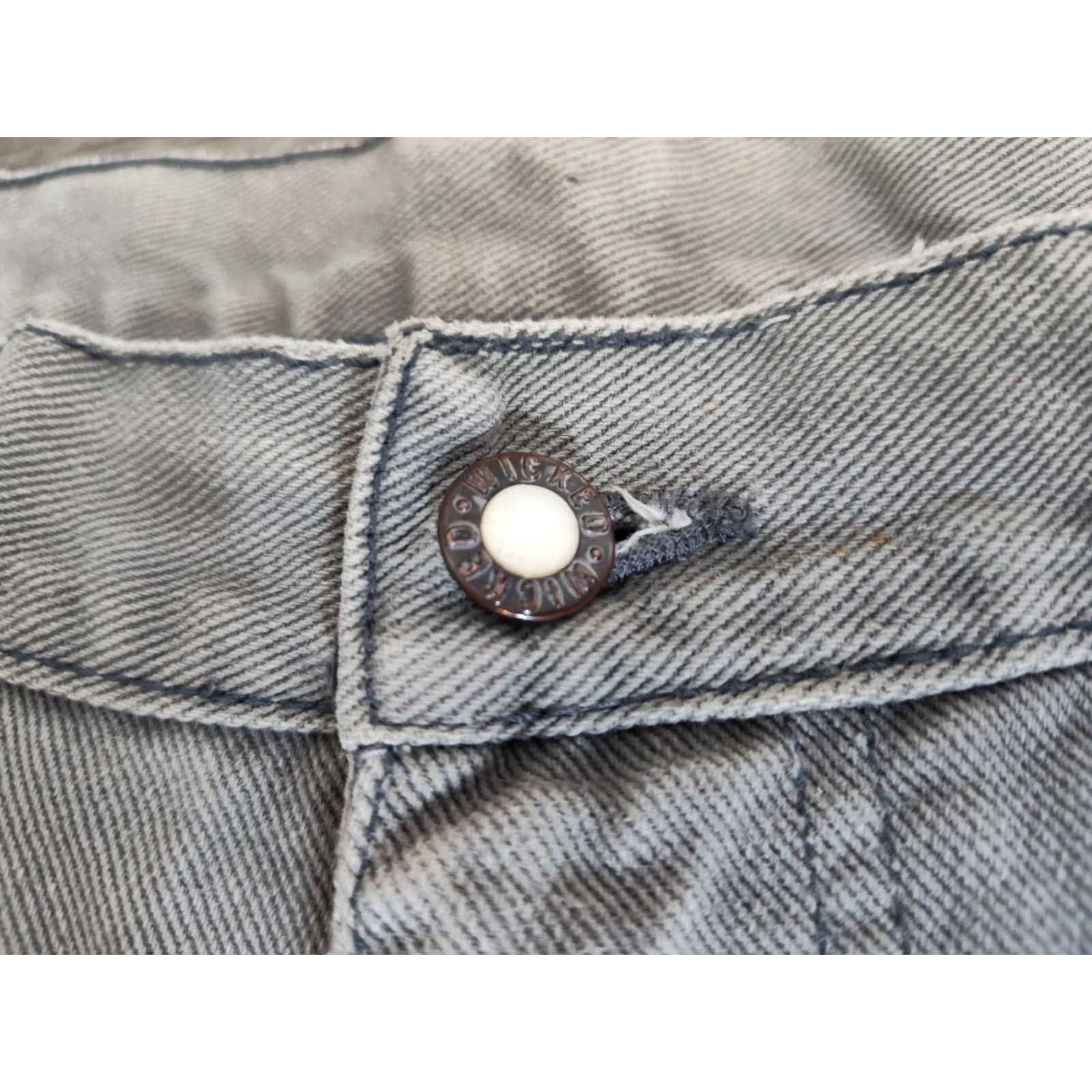 JNCO VINTAGE Wicked Denim Bermuda Shorts Men's 38 Light Blue Baggy Hip Hop 90s Y2K Size US 38 / EU 54 - 6 Thumbnail