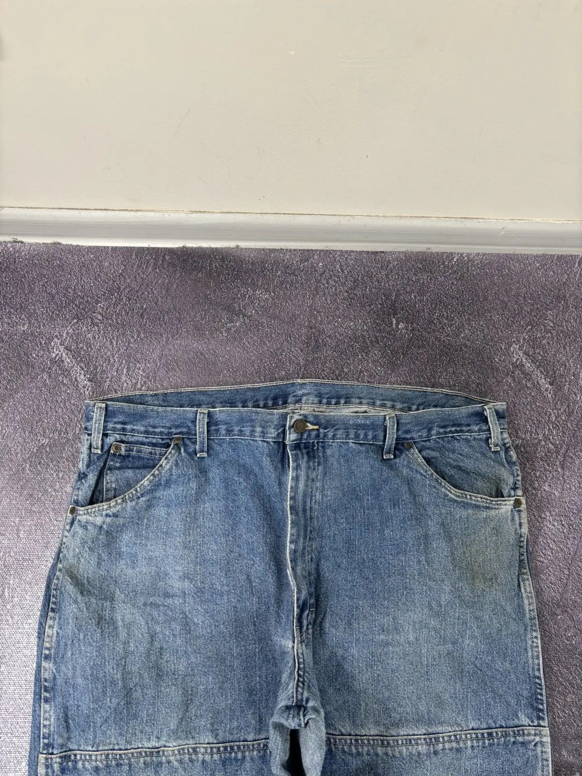 Dickies × Vintage Vintage Dickies Double Knee USA Work Hype Blue Denim Jeans Size US 42 / EU 58 - 7 Thumbnail