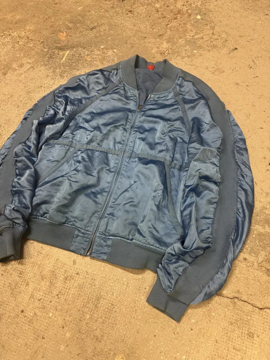 Designer × Diesel × Vintage Diesel Blue Satin Relaxed Bomber Jacket Size US L / EU 52-54 / 3 - 9 Thumbnail