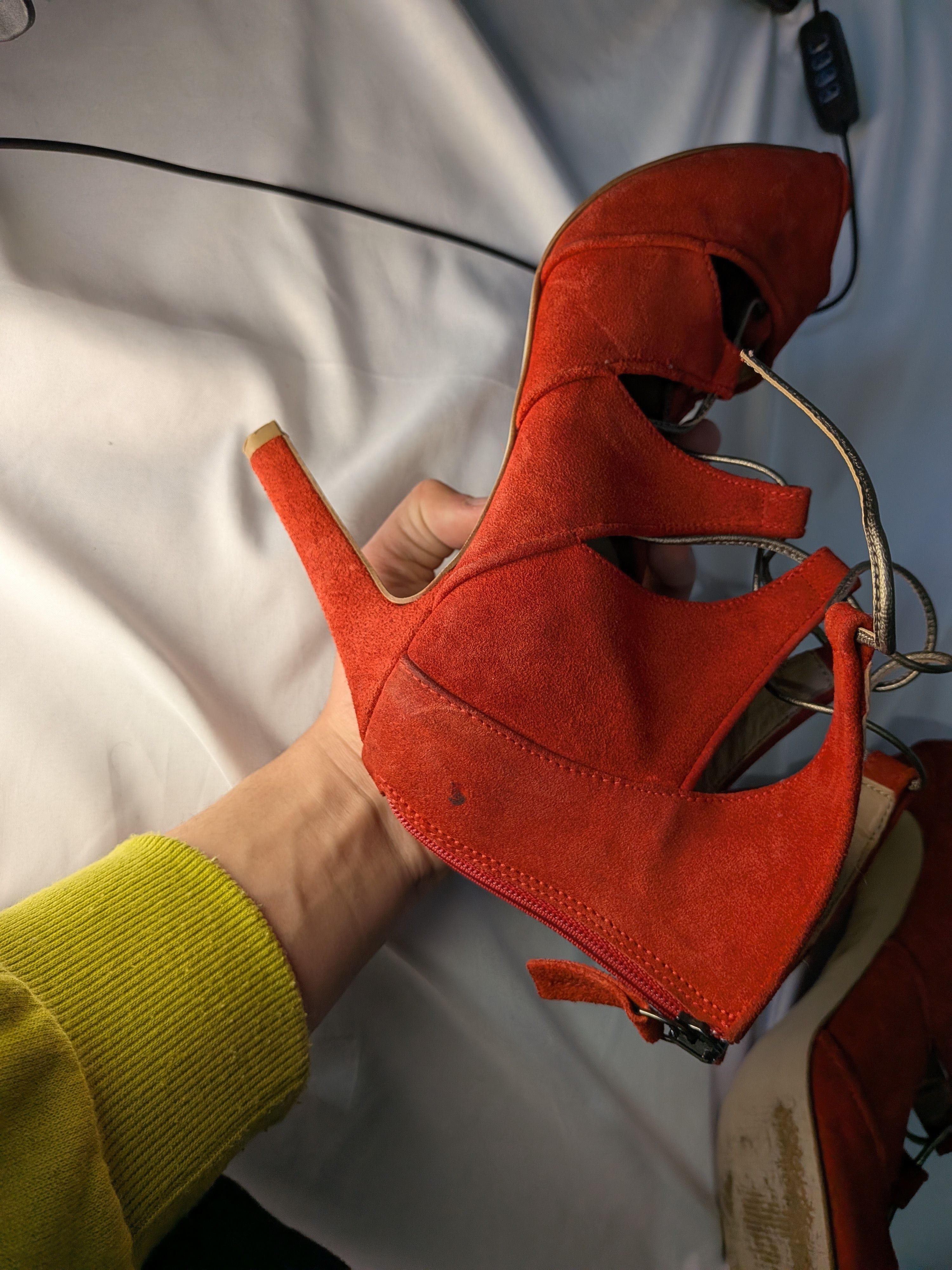 Versace Versace 19V69 Italia Red Suede Heels Pumps Size 40 Us 9 Size US 10 / IT 40 - 12 Thumbnail