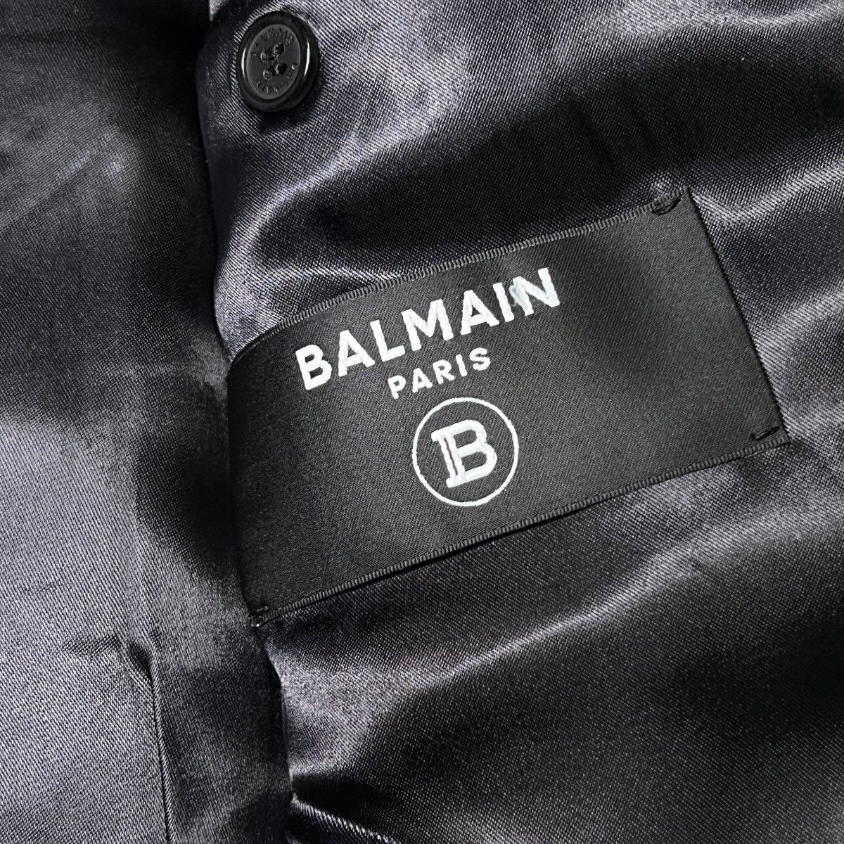 Balmain BALMAIN PARIS Gold Studded-Chain Satin Bomber Jacket Size US M / EU 48-50 / 2 - 6 Thumbnail