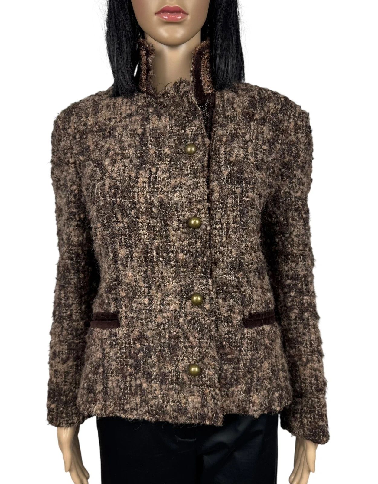 Ermanno Scervino Scervino Street Wool Alpaca Tweed Jacket size I42 US8 Size M / US 6-8 / IT 42-44 - 4 Thumbnail