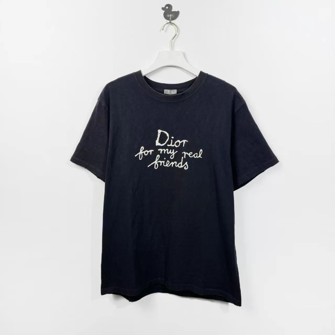 Dior Dior 25 new dark blue washed destruction letter embroidery