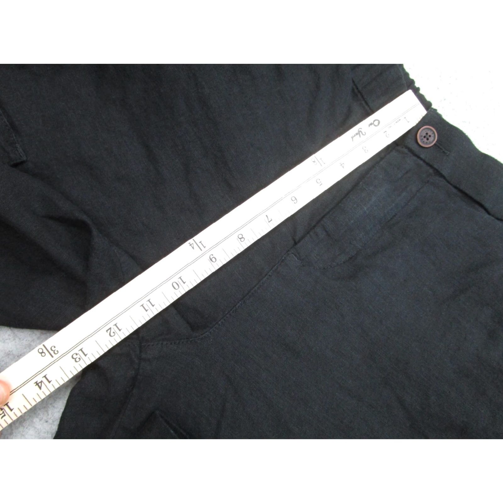 Lucky Brand VINTAGE Lucky Brand Cargo Pants Womens Medium Black Casual Travel Outdoor Linen Rayon Elastic Waist Pockets 29in Inseam Size 32" / US 10 / IT 46 - 5 Thumbnail