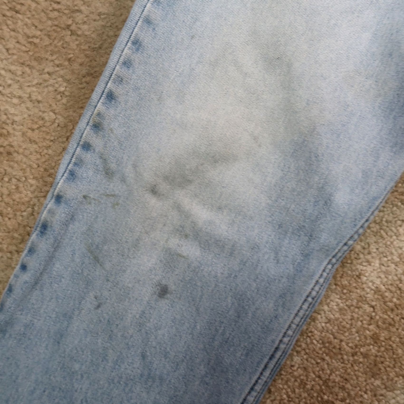 Levi's Levi's 505 Regular Fit Straight Leg Jeans Men's 36x32 Blue Denim Distressed Jeans Size US 36 / EU 52 - 2 Thumbnail
