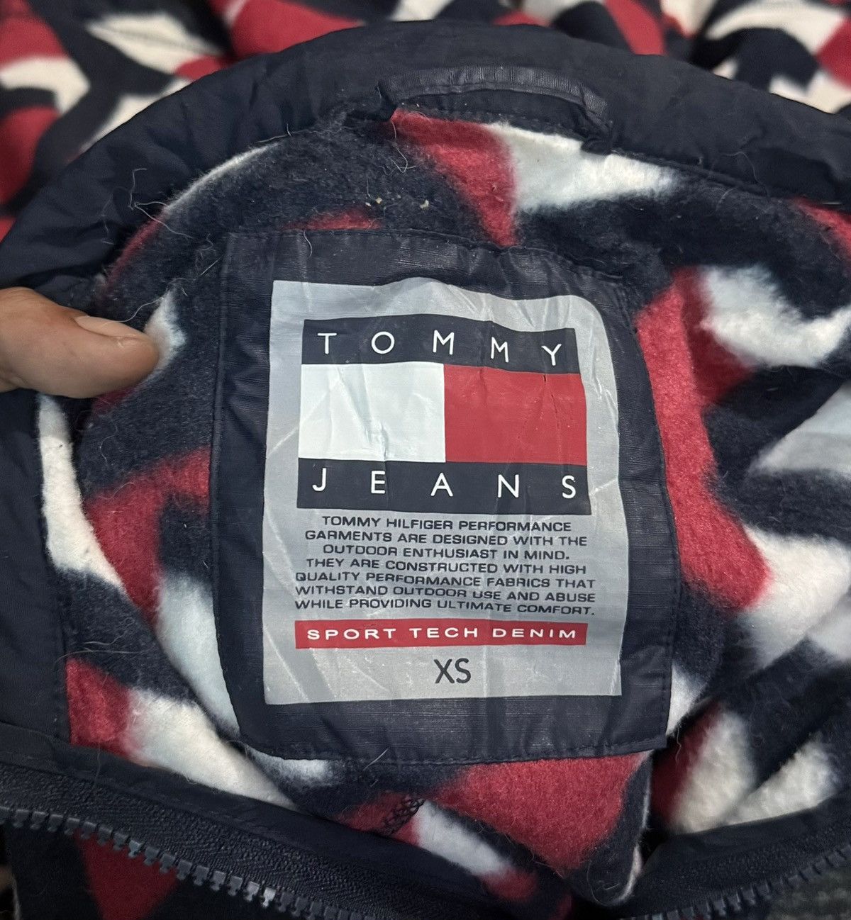 Tommy Hilfiger Tommy Hilfiger Sport Tech Denim Polar Fleece Vintage Size US XS / EU 42 / 0 - 6 Thumbnail