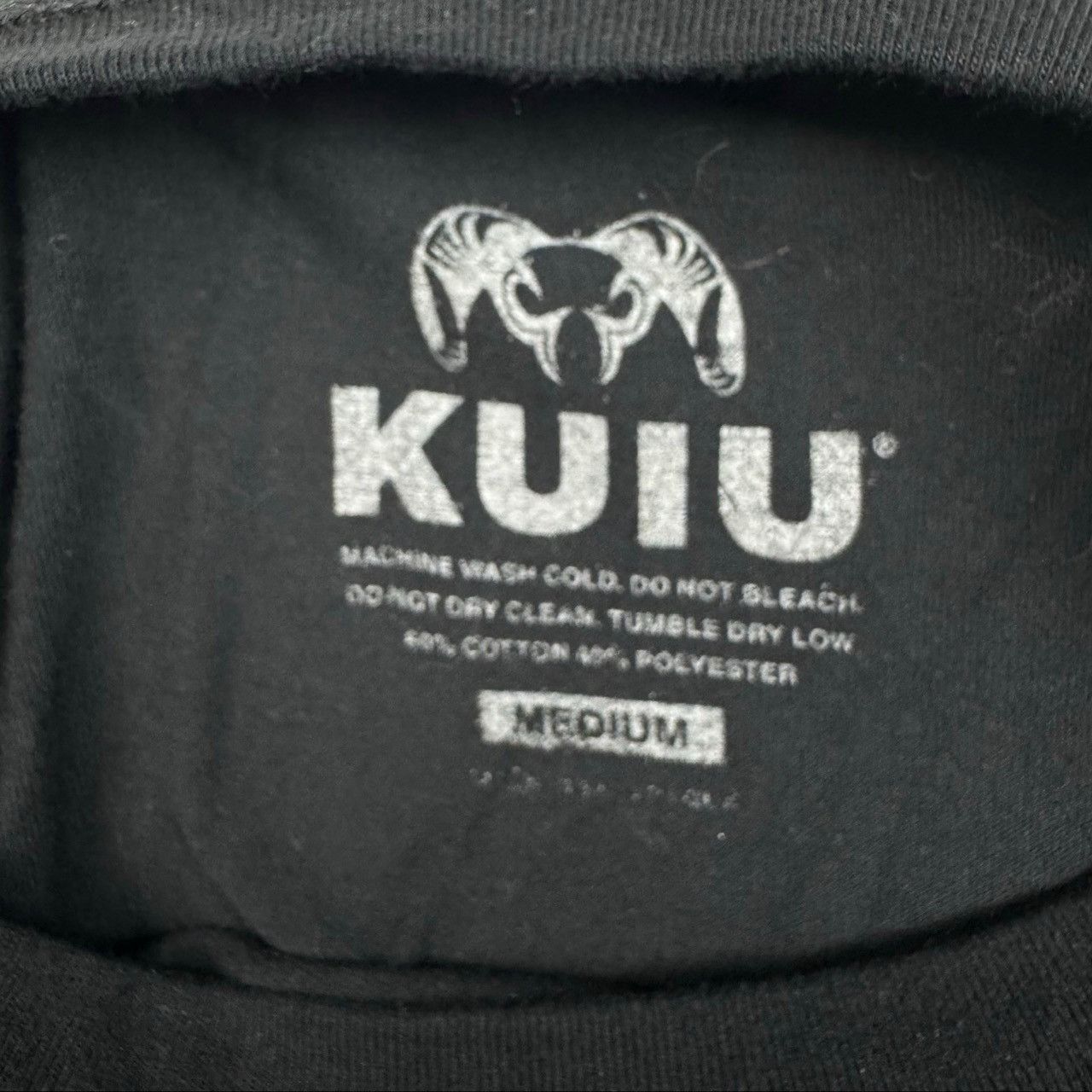 Other Kulu Men's Cotton Blend S/S Crewneck T-Shirt Black • Medium Size US M / EU 48-50 / 2 - 3 Thumbnail