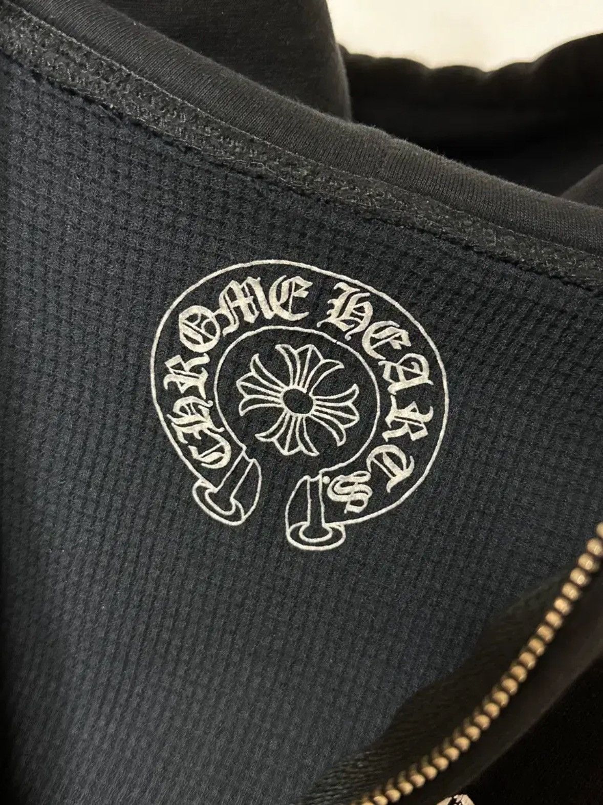 Chrome Hearts Heavy Weight Triple Cross Dagger Waffle Zipup Hoodie Size US L / EU 52-54 / 3 - 6 Thumbnail