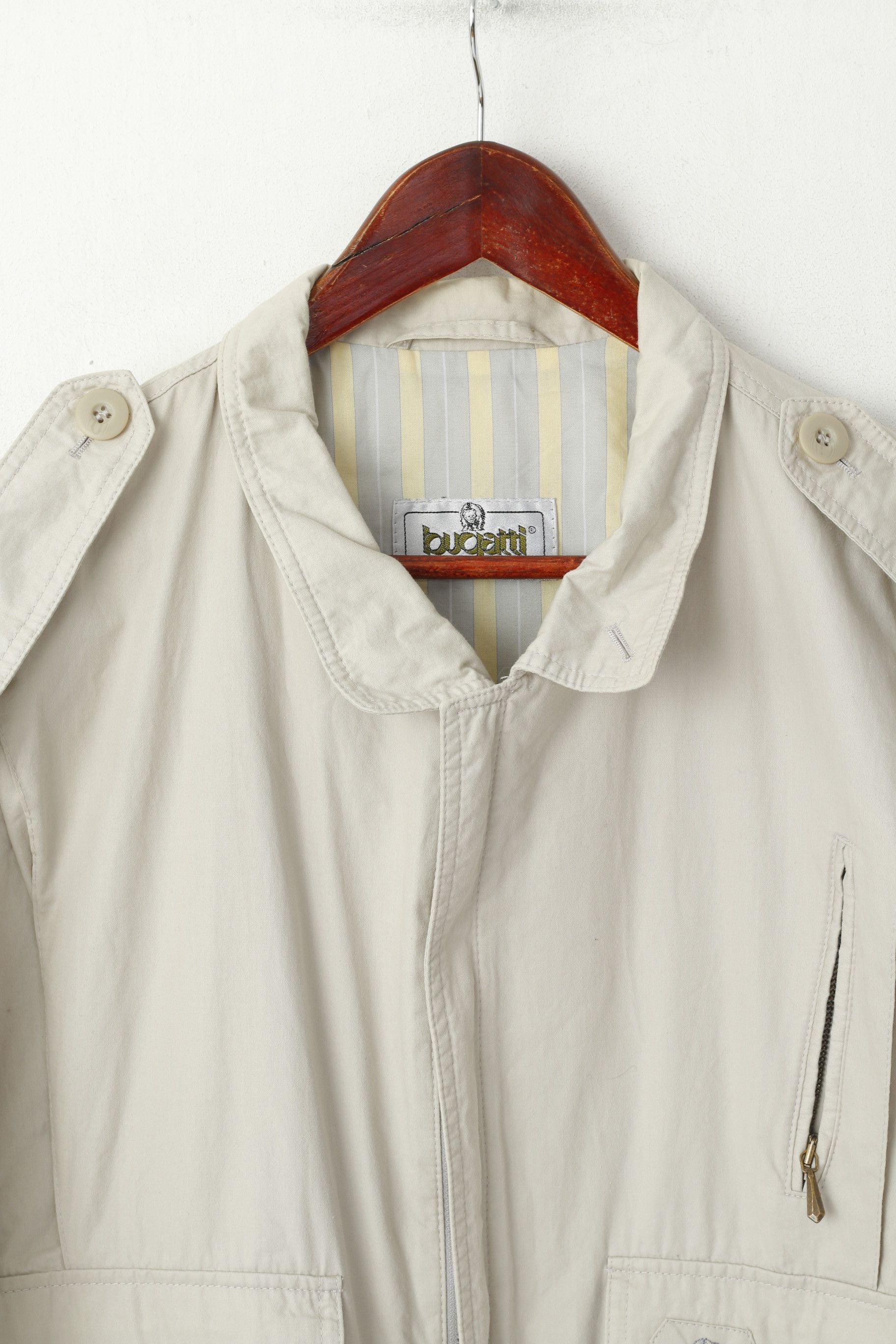 Bugatti Bugatti Sport Men 48 S Bomber Jacket Beige 5942 Size US S / EU 44-46 / 1 - 3 Thumbnail