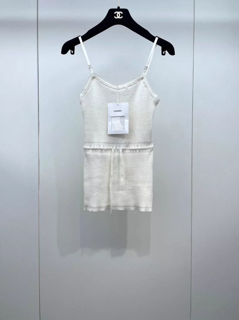 Chanel Chanel 24A lace waist-tight knitted suspender vest 2504-Nex Size XS / US 0-2 / IT 36-38 - 1 Thumbnail