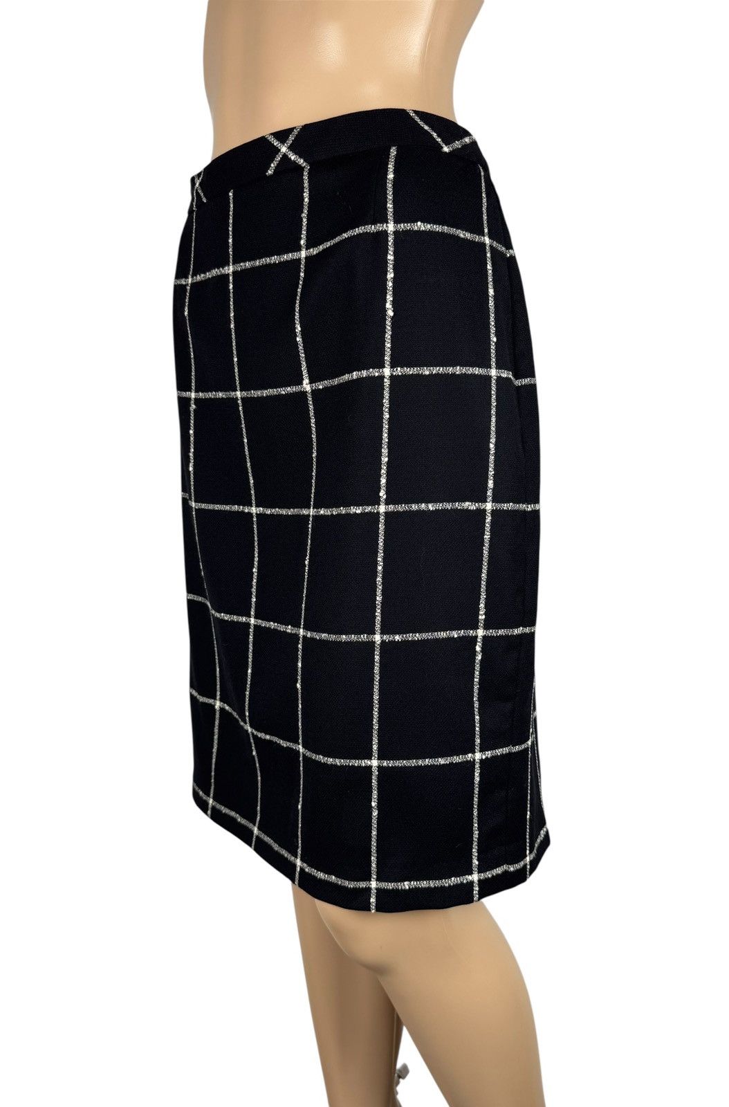 Escada Escada Wool Cashmere Pencil Skirt Check size DE42 IT48 Size 34" / US 12 / IT 48 - 4 Thumbnail