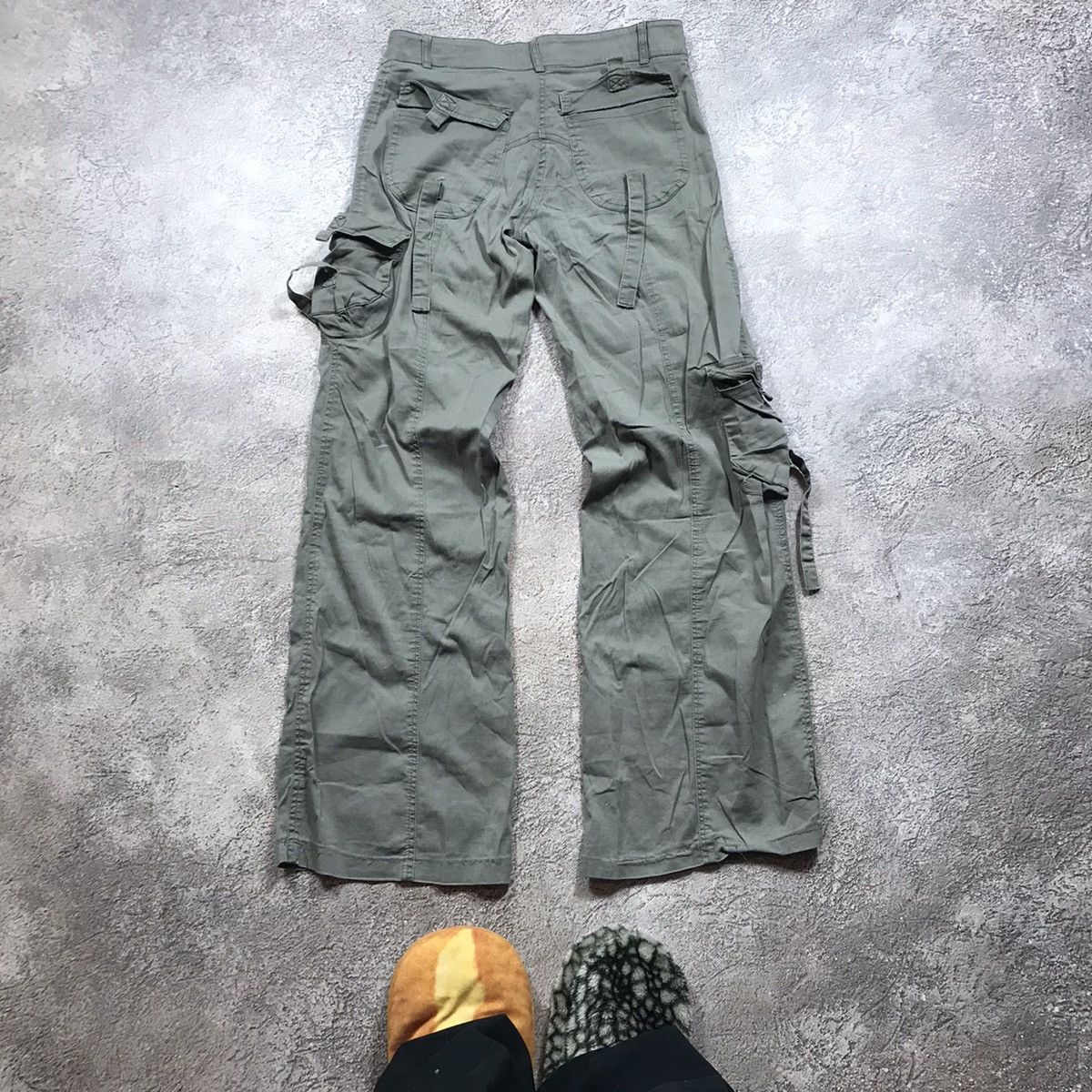 Vintage Vintage 90s Baggy Cargo Pants Parachute Flared Grunge 29 Size 29" - 6 Thumbnail