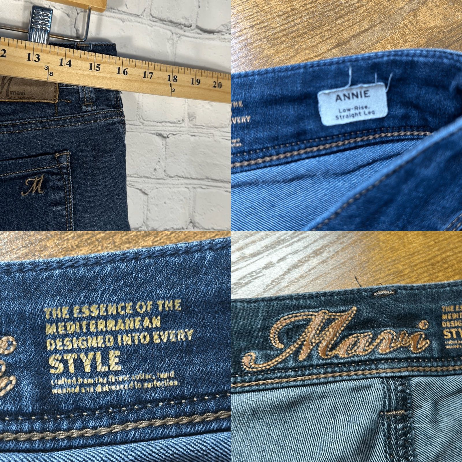 Vintage Mavi Jeans Annie Low Rise Straight Leg Jeans 28/32 Women Jeans Blue Size 28" / US 6 / IT 42 - 8 Thumbnail