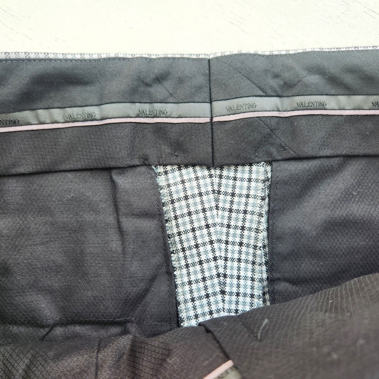 Valentino Valentino Men's Plaid Wool Dress Pants Size IT 44 / US 28 Size US 28 / EU 44 - 8 Thumbnail