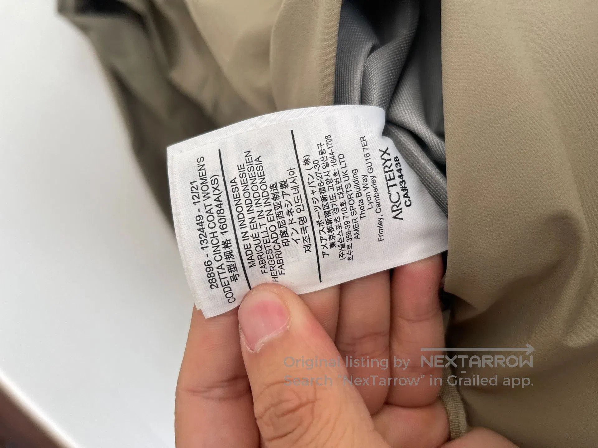 Arc'teryx Arcteryx Women's Hooded Drawstring Windbreaker. Size XS / US 0-2 / IT 36-38 - 5 Thumbnail