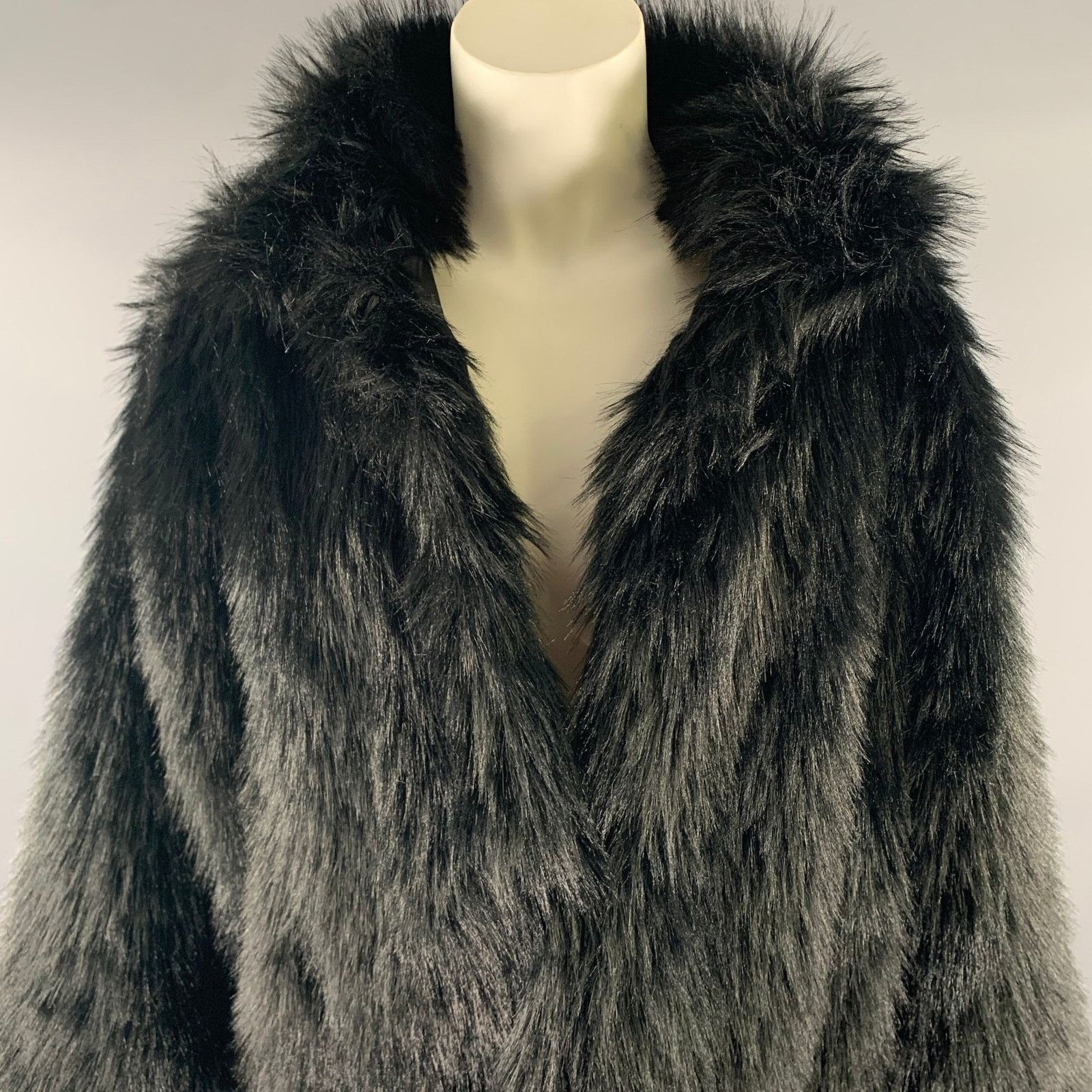 Other ADRIENNE LANDAU Size L Black Polyester Faux Fur Jacket Size L / US 10 / IT 46 - 2 Thumbnail