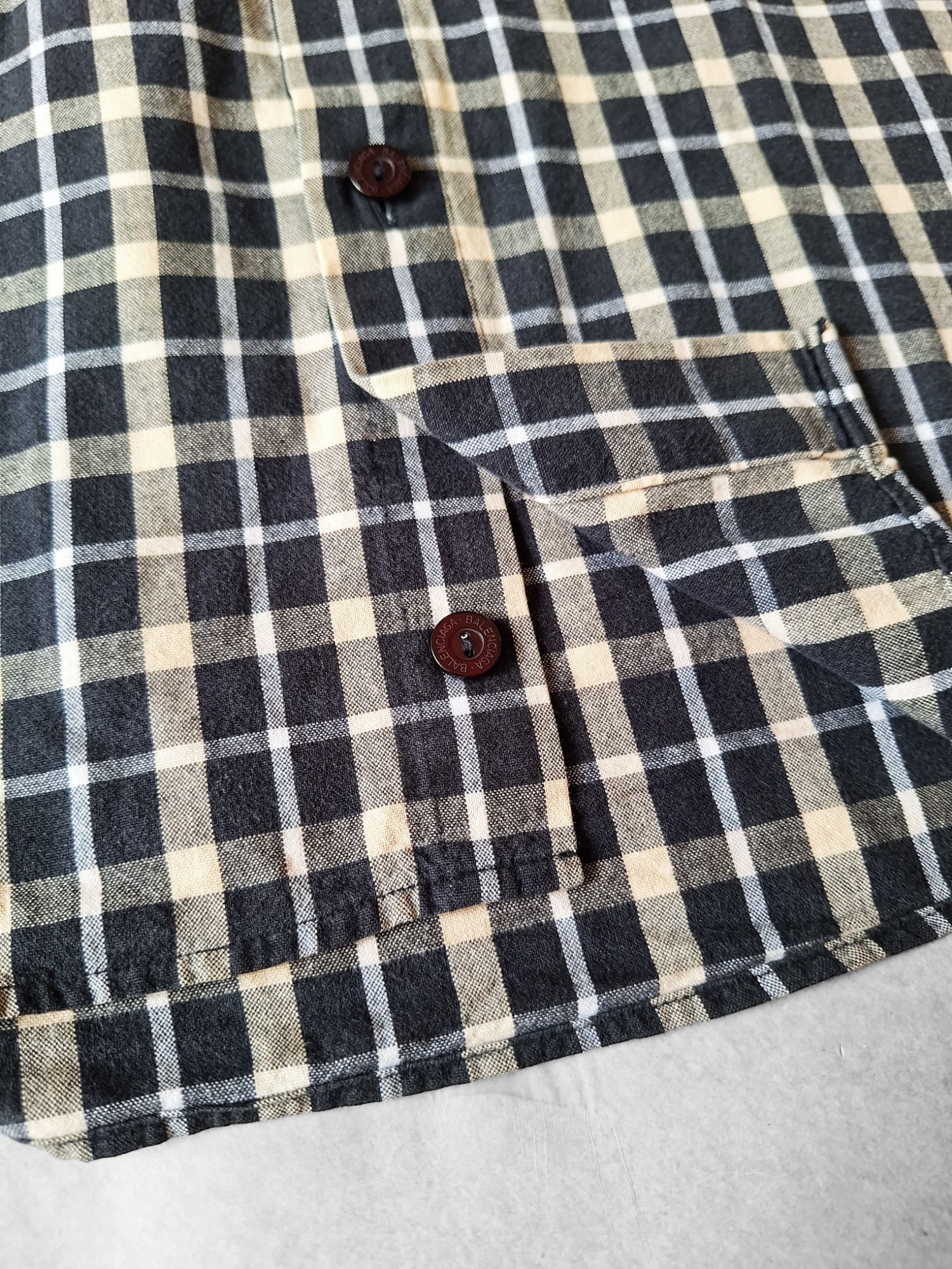 Balenciaga Vintage Balenciaga Plaid Shirt Size US M / EU 48-50 / 2 - 5 Thumbnail