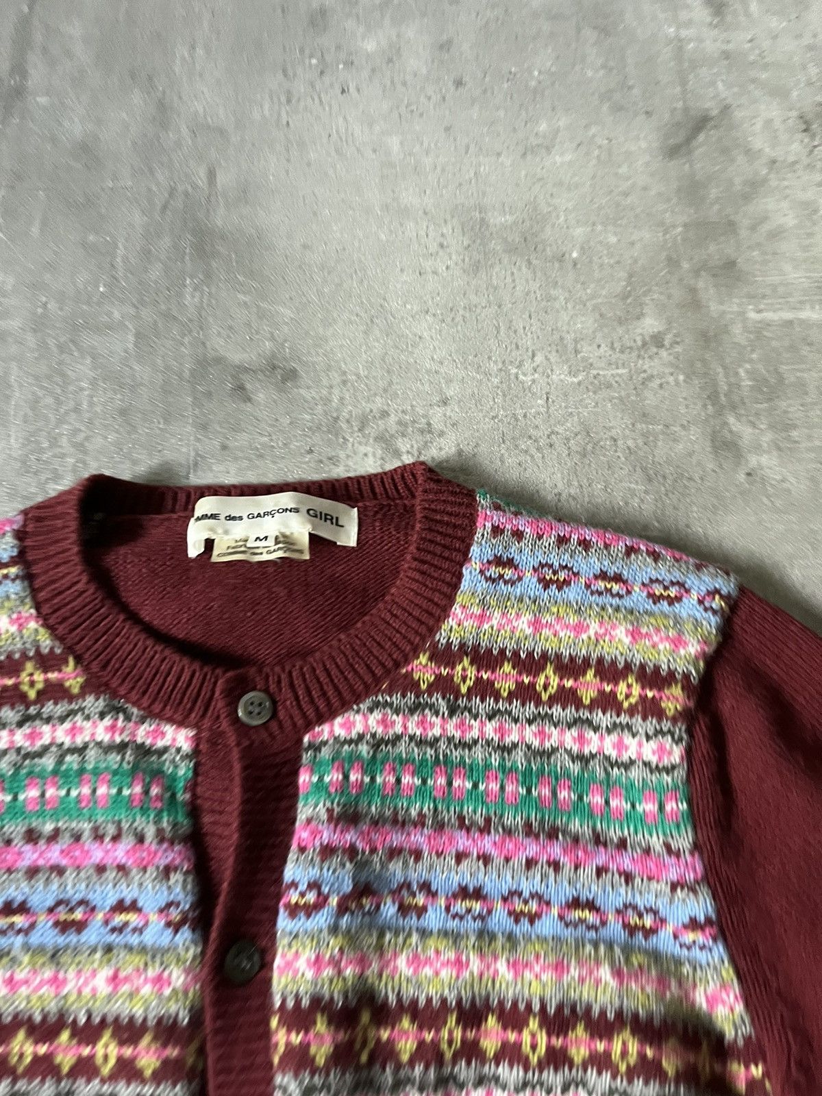 Comme des Garcons × Japanese Brand Comme des Garcons GIRL wool multicolor cardigan Size M / US 6-8 / IT 42-44 - 7 Thumbnail