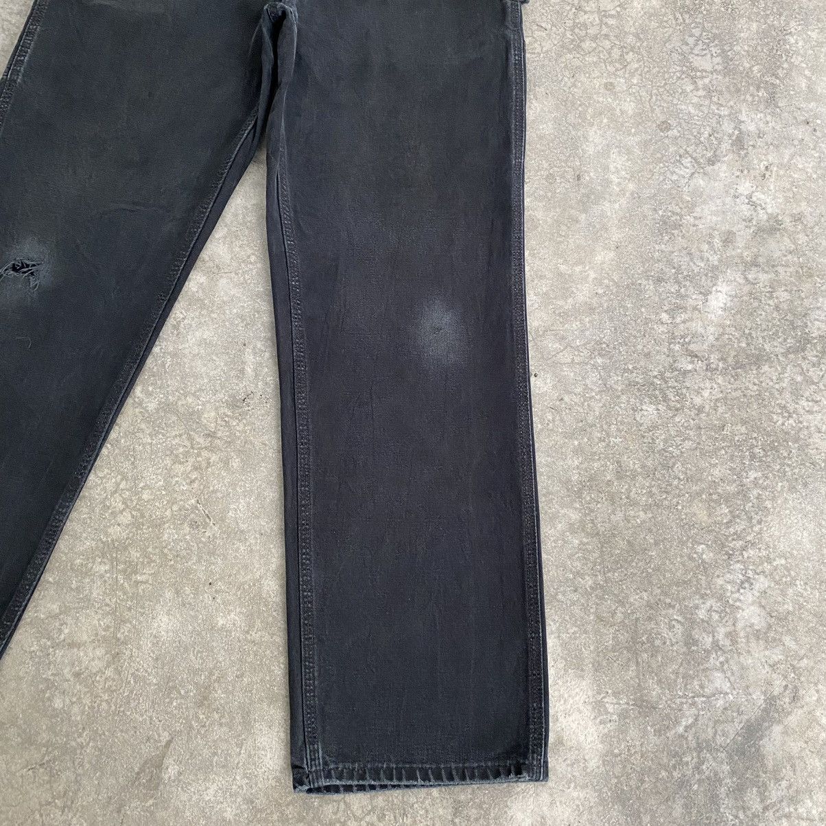 Carhartt Vintage Carhartt Faded Black Ripped Carpenter Work Pants Size US 32 / EU 48 - 6 Thumbnail