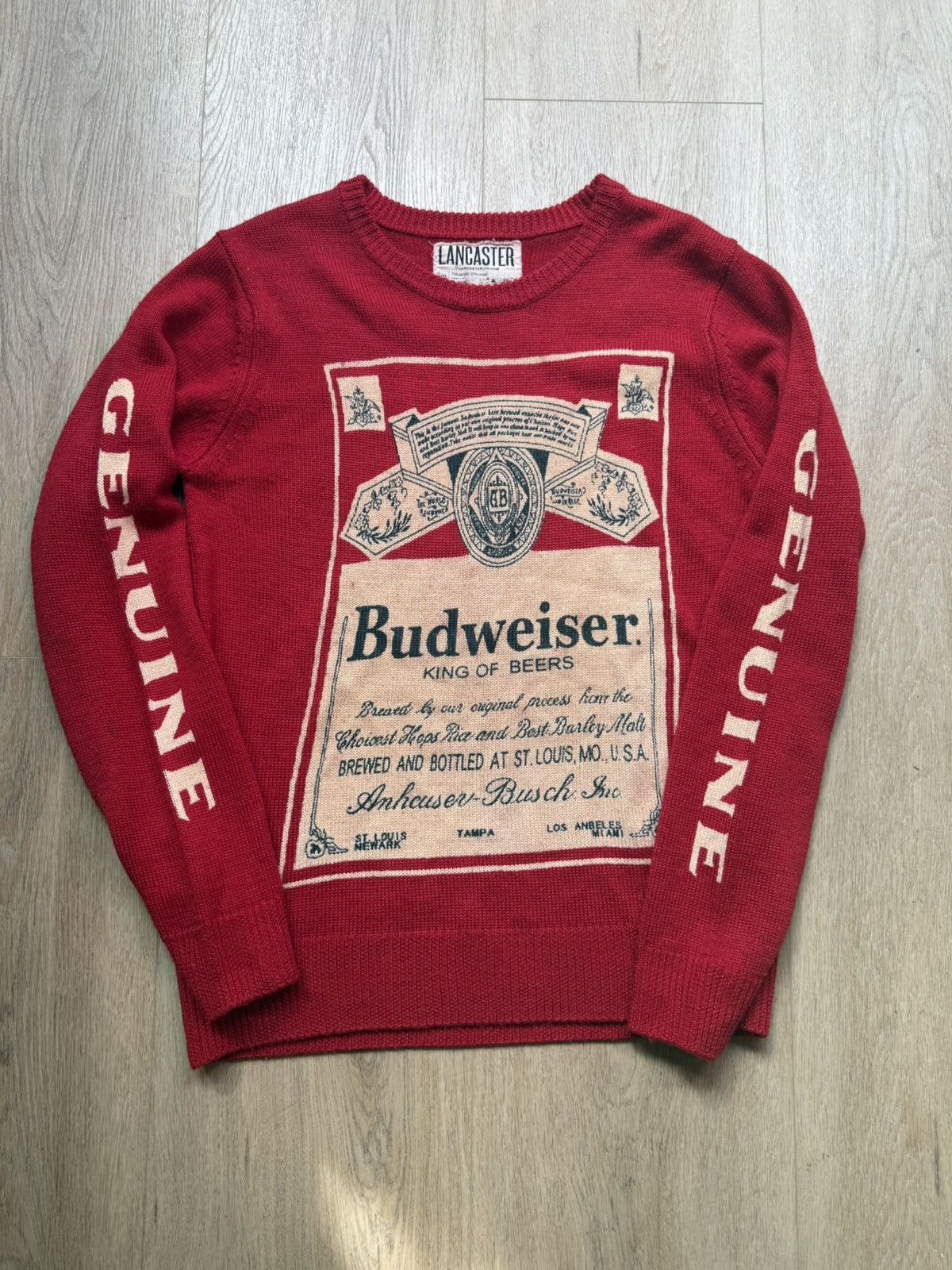 Other Lancaster Vtg Mens M Red Budweiser Beer 80s Knit Crewneck Size US M / EU 48-50 / 2 - 1 Thumbnail