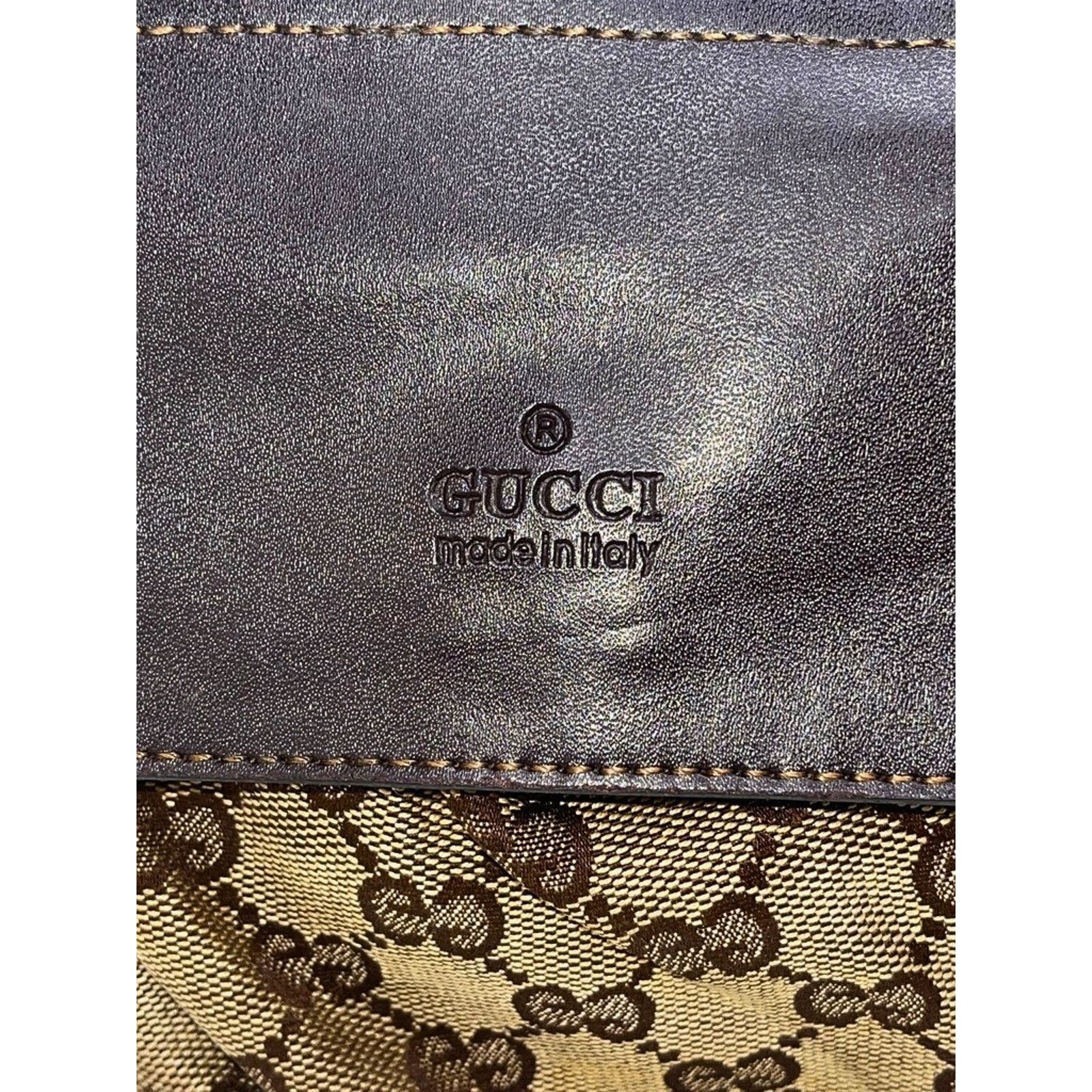 Gucci Gucci GG Canvas x Leather Beige Brown Waist Bag Belt Bag Size ONE SIZE - 7 Thumbnail