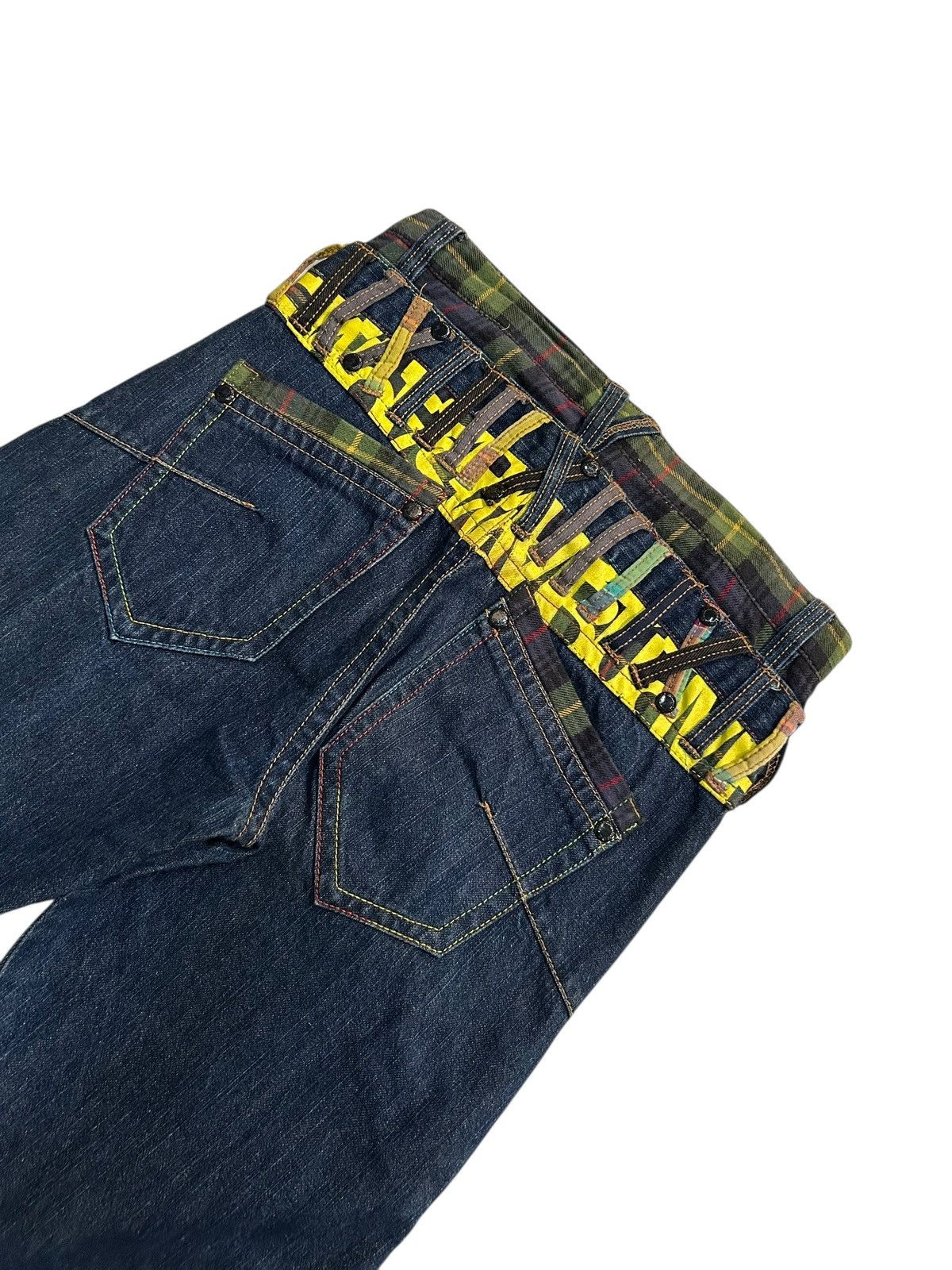 Japanese Brand × Kapital × Vintage Double Waist Japanese Punk Rock Denim Jeans Size US 30 / EU 46 - 3 Thumbnail