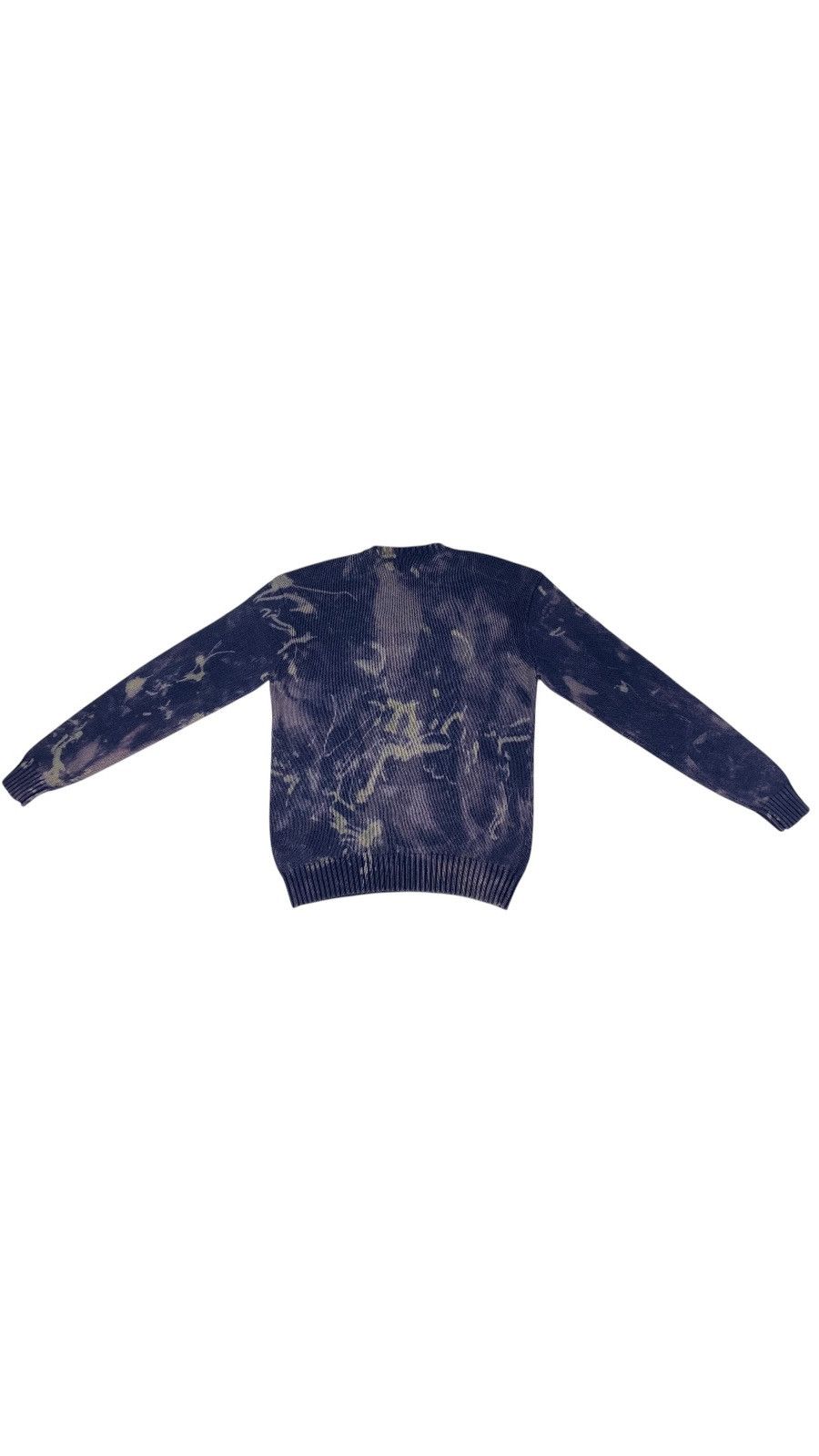 Polo Ralph Lauren × Vintage VTG Acid Dyed Blue Hong Kong Ralph Lauren Cable Knit Sweater Size US XL / EU 56 / 4 - 6 Thumbnail