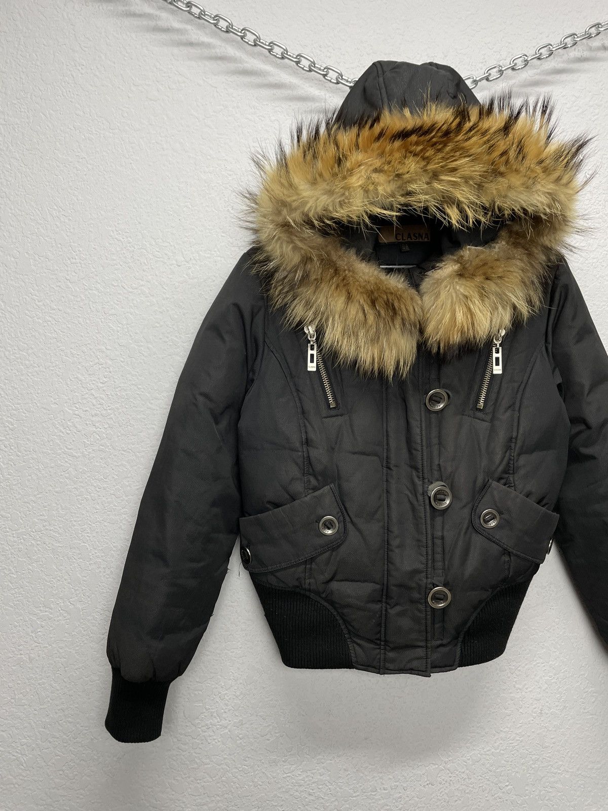 Le Grande Bleu (L.G.B.) Vintage Rick Owens Vibe Faux Fur Trim Girly Puffer Jacket y2 Size S / US 4 / IT 40 - 9 Thumbnail