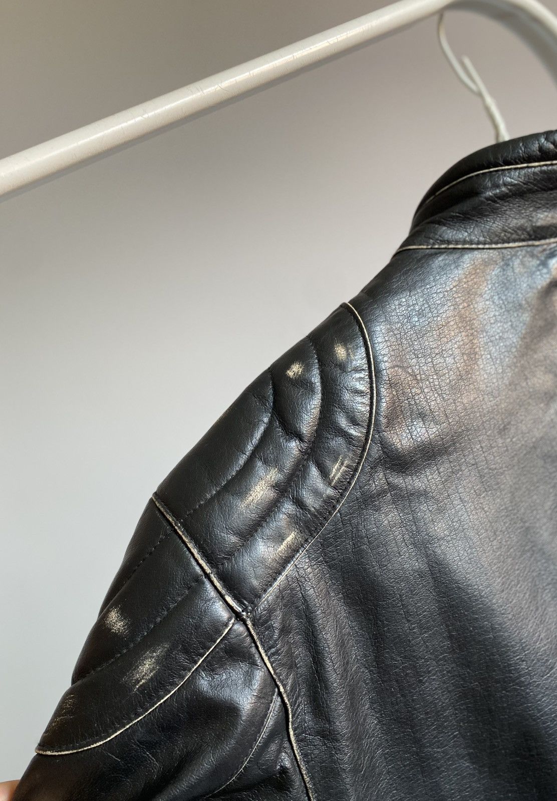 Vintage Buffalo Leather Jacket Distressed Effect Coat Size US XL / EU 56 / 4 - 19 Thumbnail