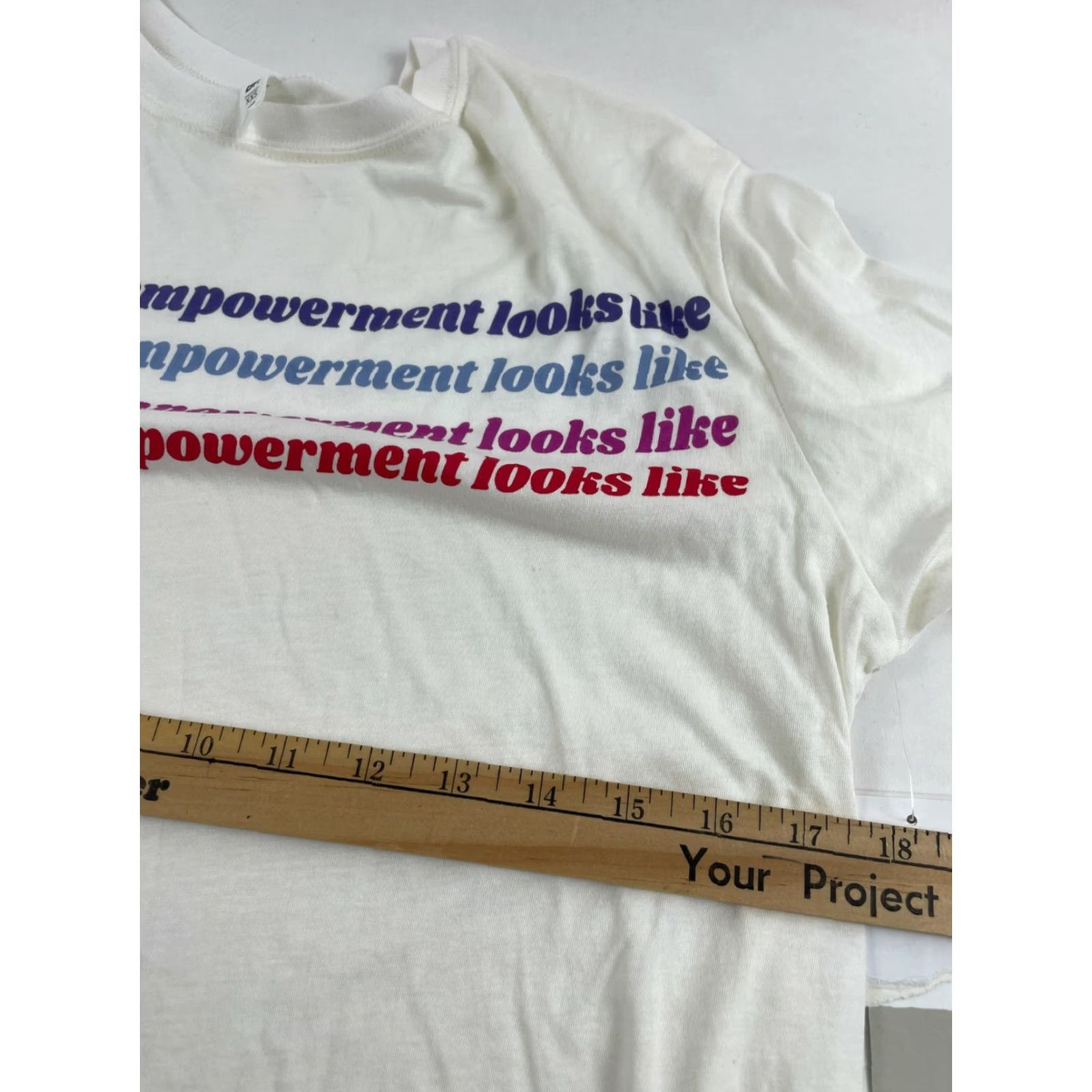 Vintage BP T-Shirt Women XXS Cream Round Neck Short Sleeve Empowerment Statement Size XXS / US 00 / IT 34 - 4 Thumbnail