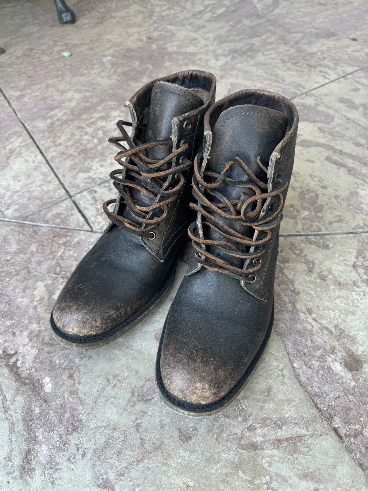 Frye Frye Tyler boots - New, distressed black Size US 8.5 / EU 41-42 - 2 Thumbnail