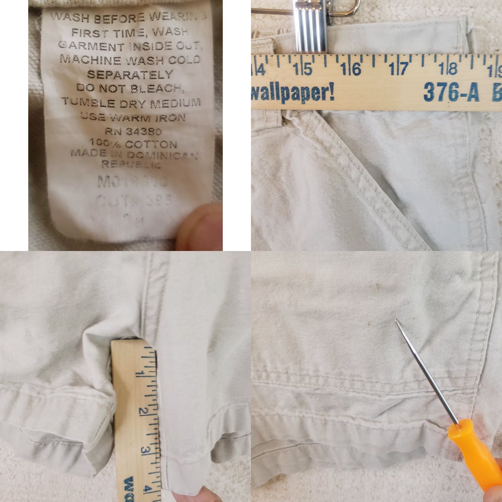 Vintage Hook & Tackle Beer Can Shorts Men’s 36-38x5 Khaki Cotton Cargo Pocket Elastic Waist 5 Inseam Beach Casual Mens Size US 36 / EU 52 - 9 Thumbnail