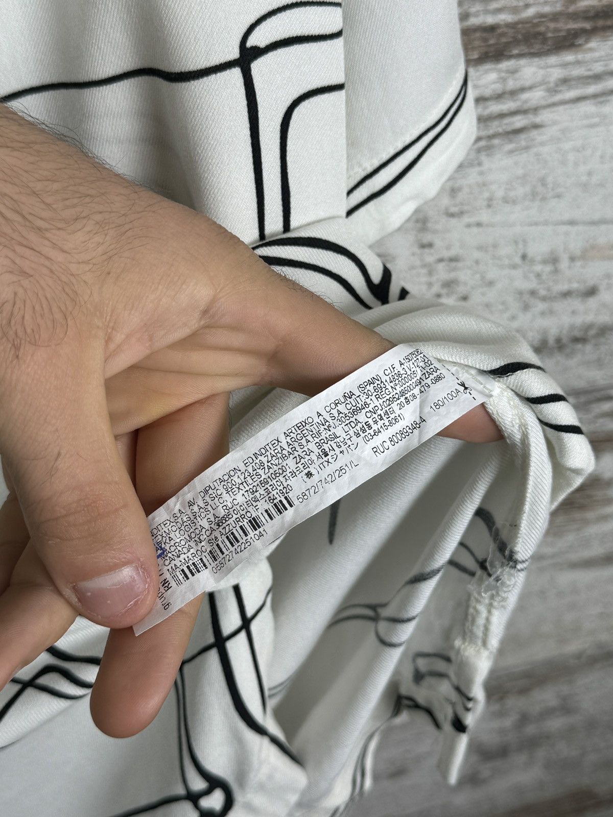 Zara Mens Zara Hawaiian shirt art crazy overprinted old money Size US L / EU 52-54 / 3 - 7 Thumbnail
