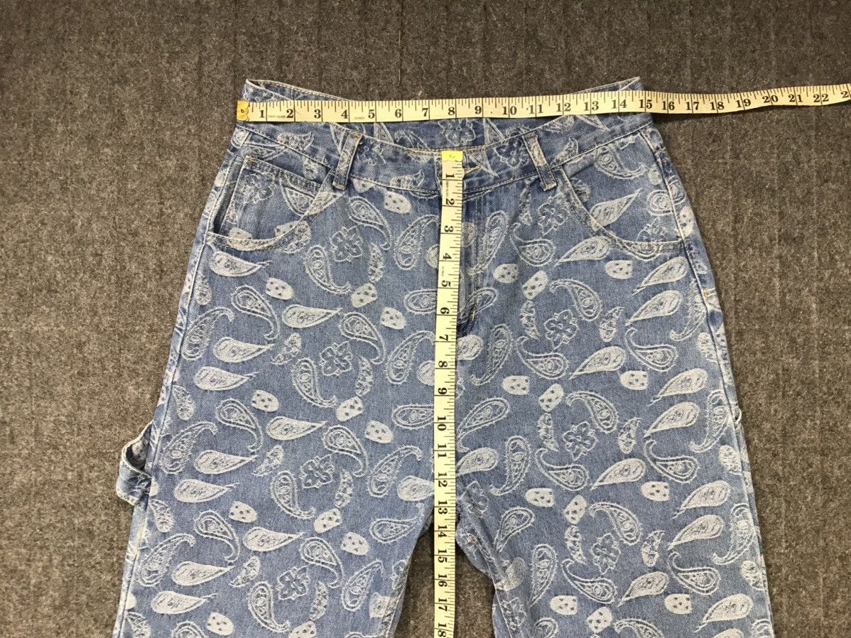 Japanese Brand × Vintage Vintage Japanese Brand Carpenter Paisley Art Denim Shorts Size US 30 / EU 46 - 14 Thumbnail