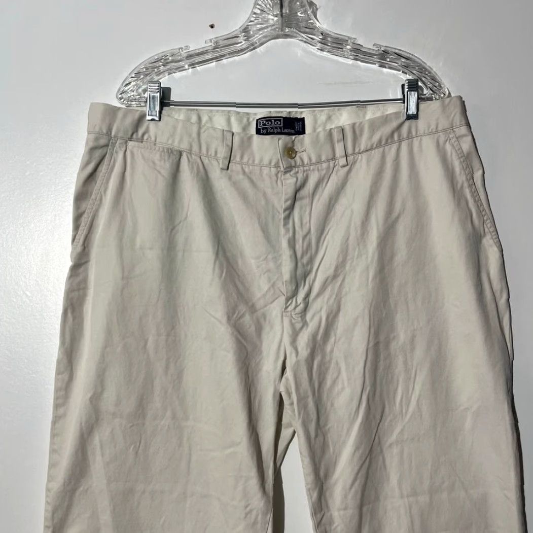 Polo Ralph Lauren Polo Ralph Lauren Mens Beige Cotton Chino Pants 38/32 Straight Leg M10 Size US M / EU 48-50 / 2 - 2 Thumbnail