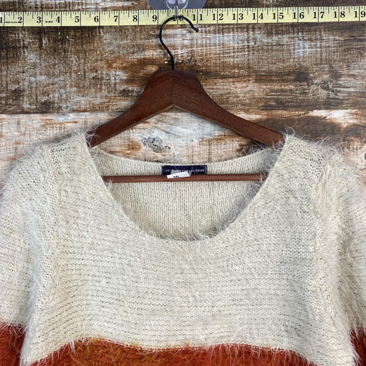 Japanese Brand DL Style Collection Orange shaggy fur mohair Knitwear #C1055 Size M / US 6-8 / IT 42-44 - 4 Thumbnail