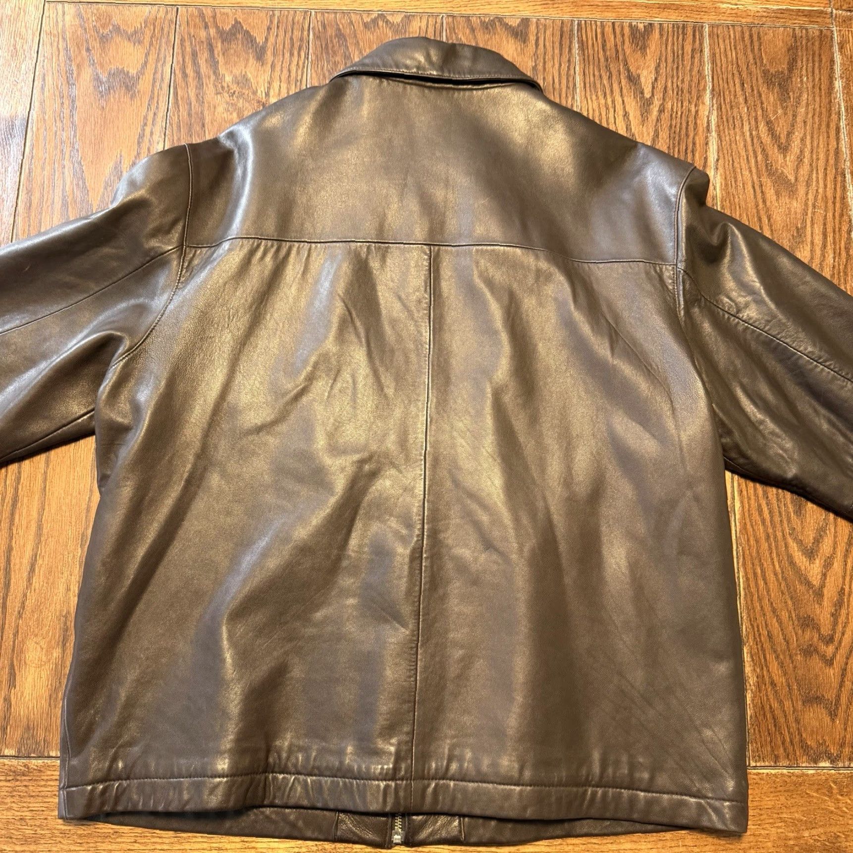 Eddie Bauer VINTAGE Eddie Bauer Leather Bomber Jacket Men's Large Dark Brown Lined Excellent Size US L / EU 52-54 / 3 - 6 Thumbnail