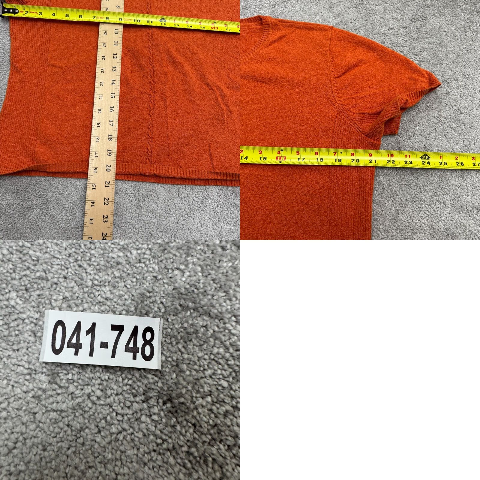 Liz Claiborne Liz Claiborne Short Sleeve Crew Neck Knit Sweater Womens XL Orange Pullover, All Seasons, Casual Size XL / US 12-14 / IT 48-50 - 8 Thumbnail