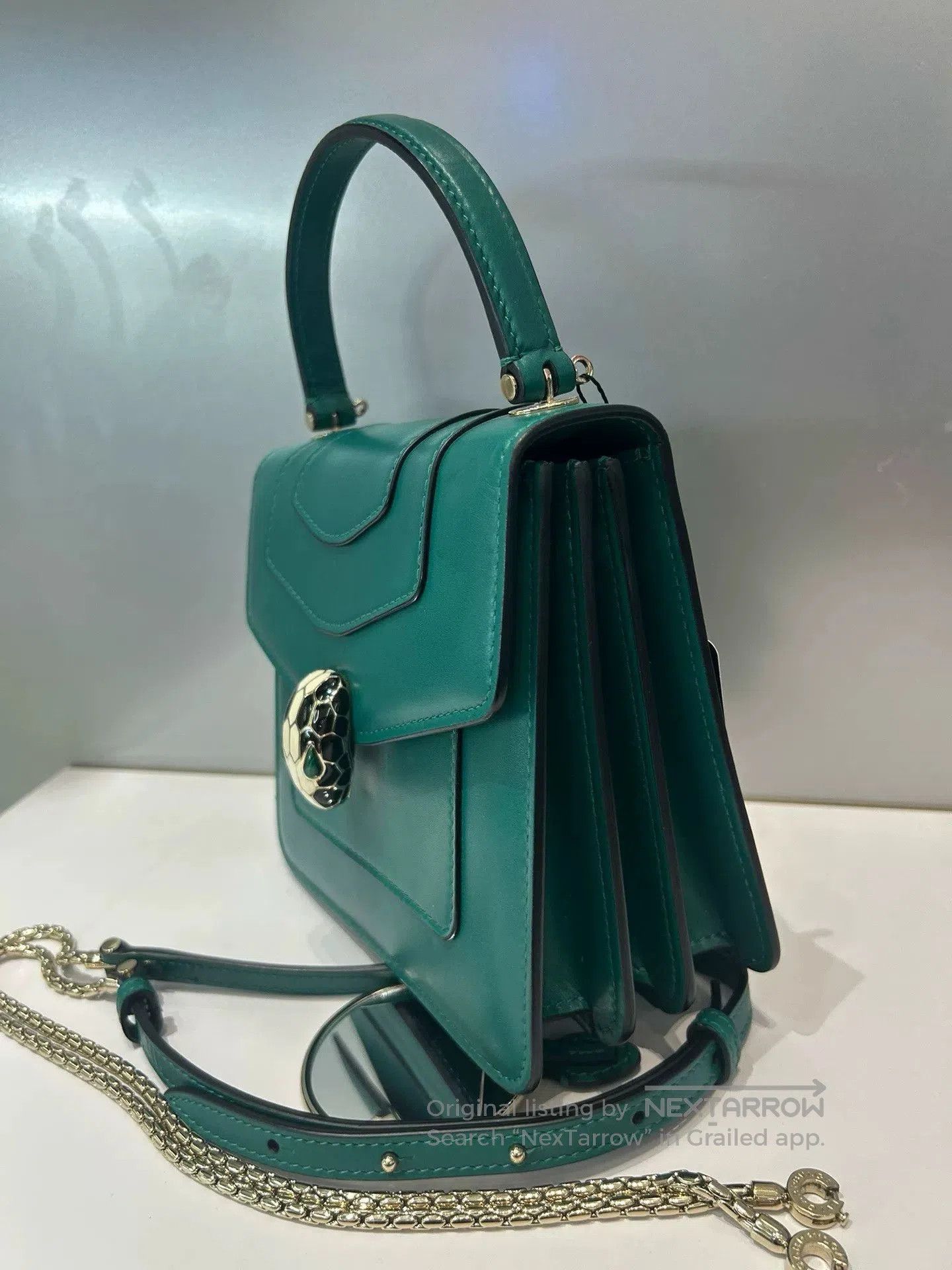 Bvlgari Bvlgari Small Green Snake Head Accordion Bag. Size ONE SIZE - 5 Thumbnail
