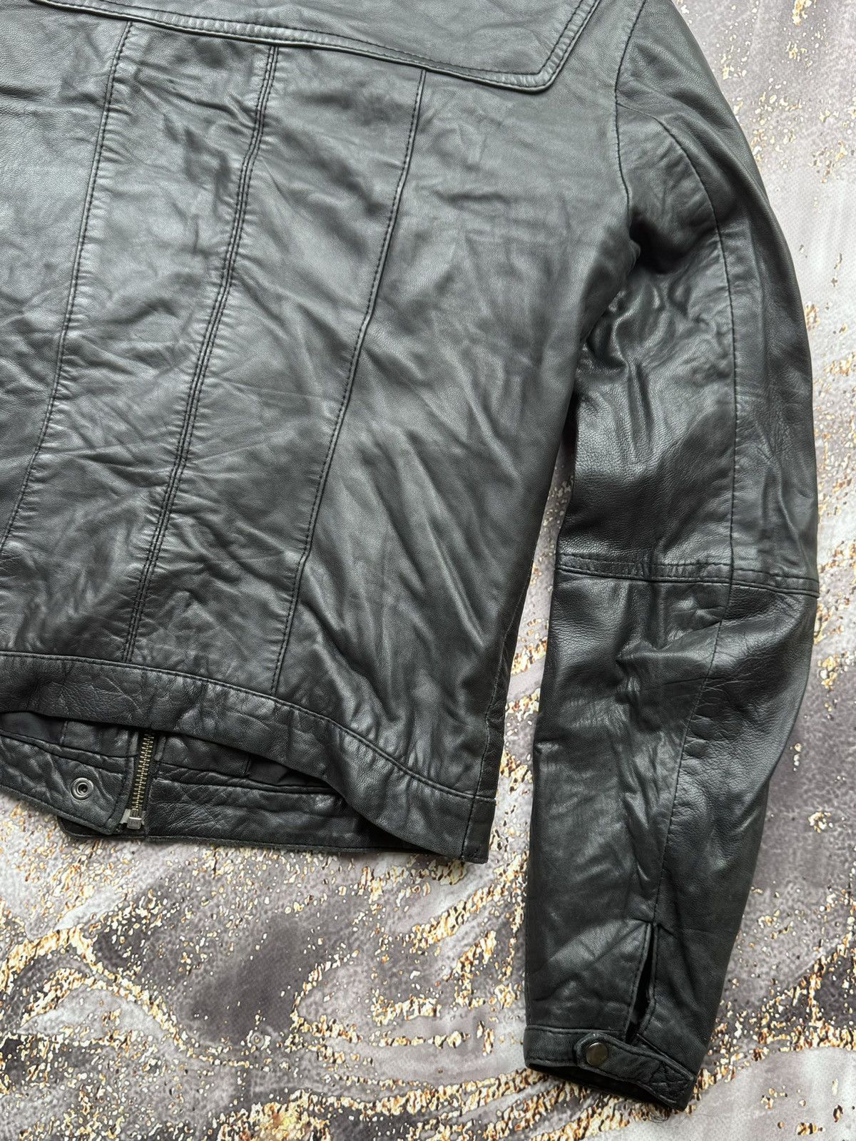 Genuine Leather Vintage Lamb Leather Biker Jacket Size S / US 4 / IT 40 - 11 Thumbnail