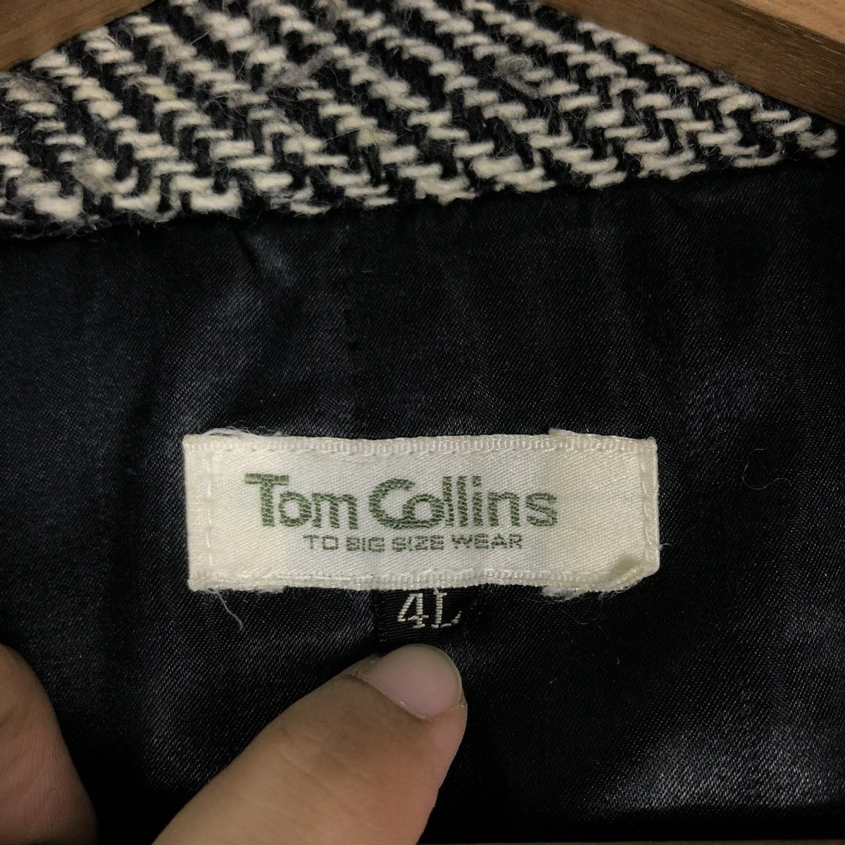 Japanese Brand 📌VINTAGE BOMBER JACKET WOOL HERRINGBONE TOM COLLINS Size US L / EU 52-54 / 3 - 19 Thumbnail