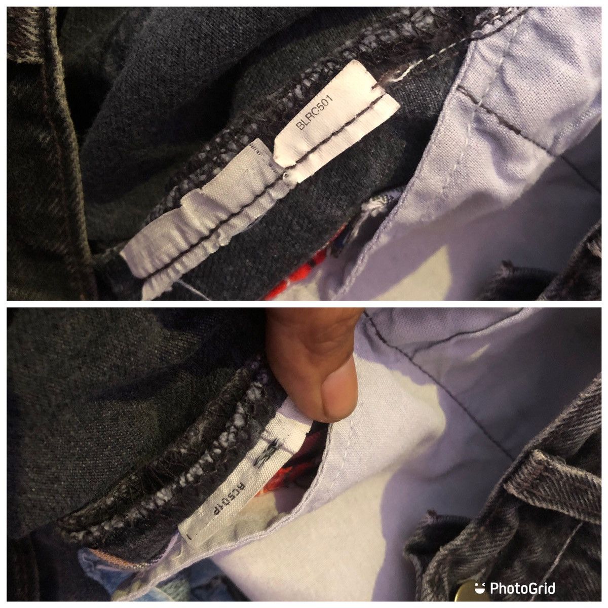 Levi's 🔥Vintage LEVIS x LaTOTALITE Distressed Patchwork 501xx Jeans Size US 32 / EU 48 - 12 Thumbnail