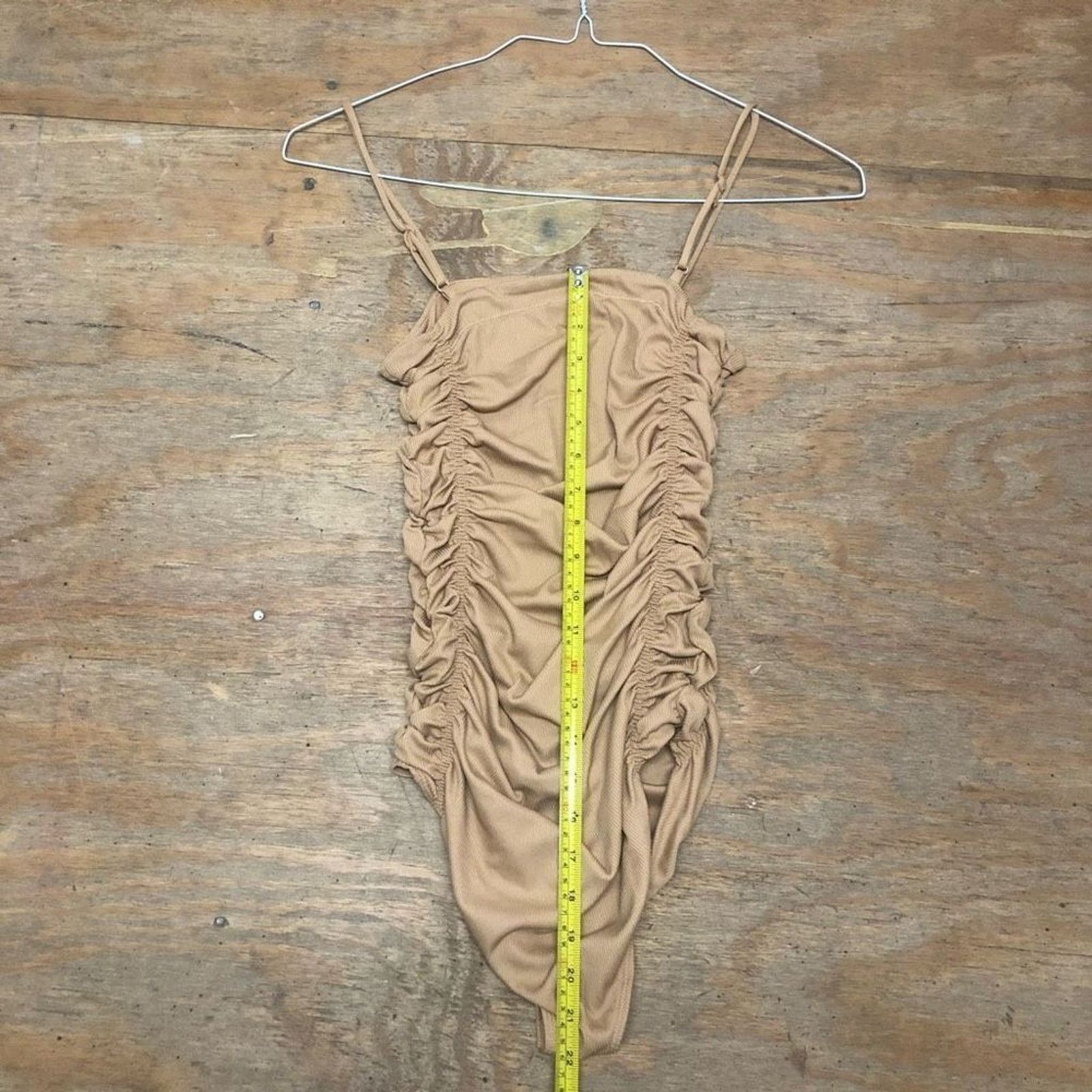 Free People Free People NWT On Your Side Bodysuit Ruched Tan, Size Small Size S / US 4 / IT 40 - 10 Thumbnail