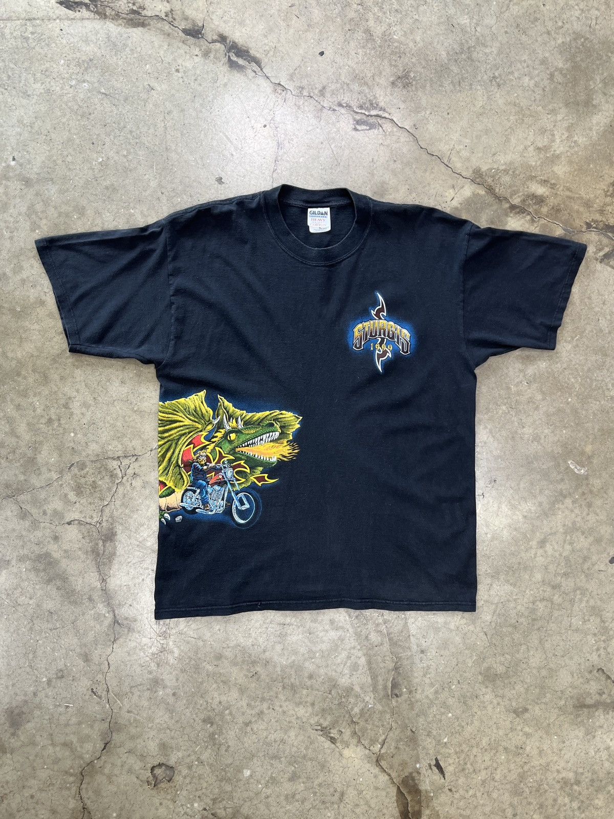 Harley Davidson Vintage 1999 Sturgis Motorcycle Dragon Wrap Graphic Tee XL Size US XL / EU 56 / 4 - 2 Thumbnail