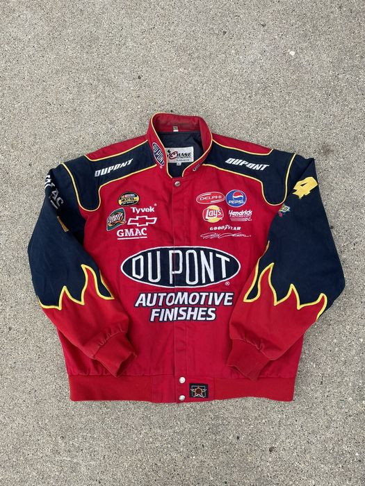 Chase Authentics Vintage Jeff Gordon DuPont Flame Sleeve Racing Jacket ...