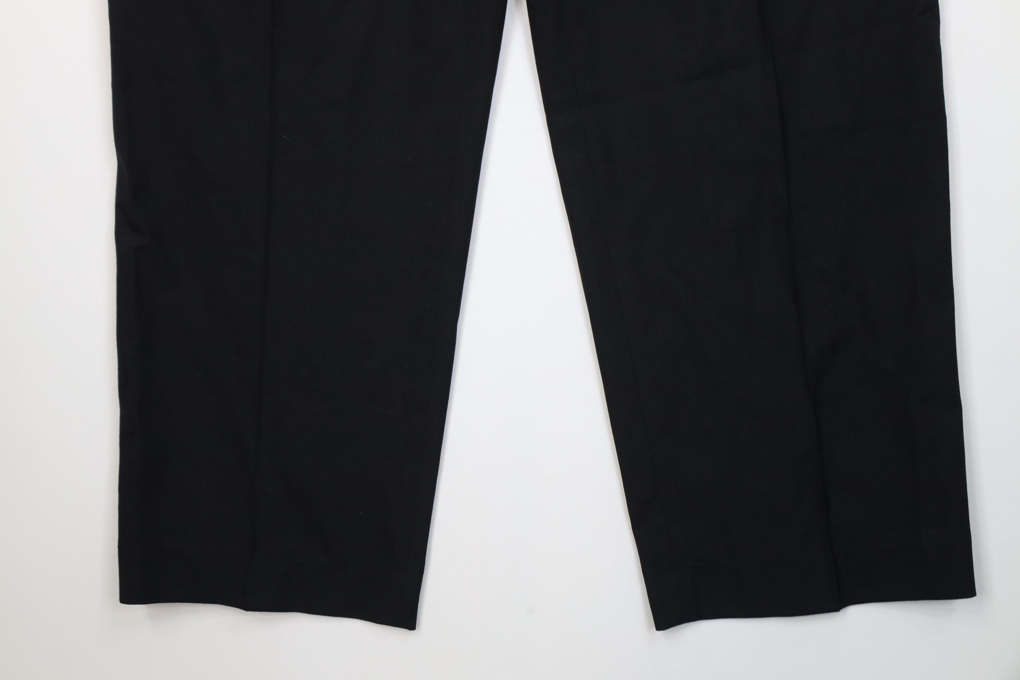 Lands' End Vintage 90s Lands End Wide Leg Chino Pants Trousers Black Size US 38 / EU 54 - 4 Thumbnail