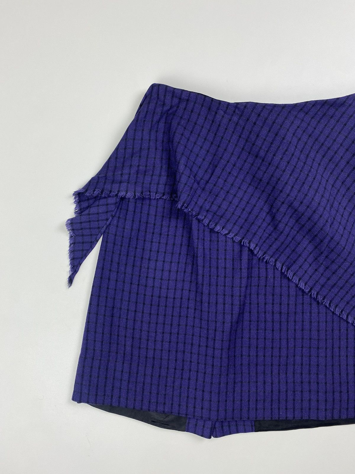 Issey Miyake × Japanese Brand × Vintage Issey Miyake vintage checked wrap skirt size 42 Size 28" / US 6 / IT 42 - 11 Thumbnail